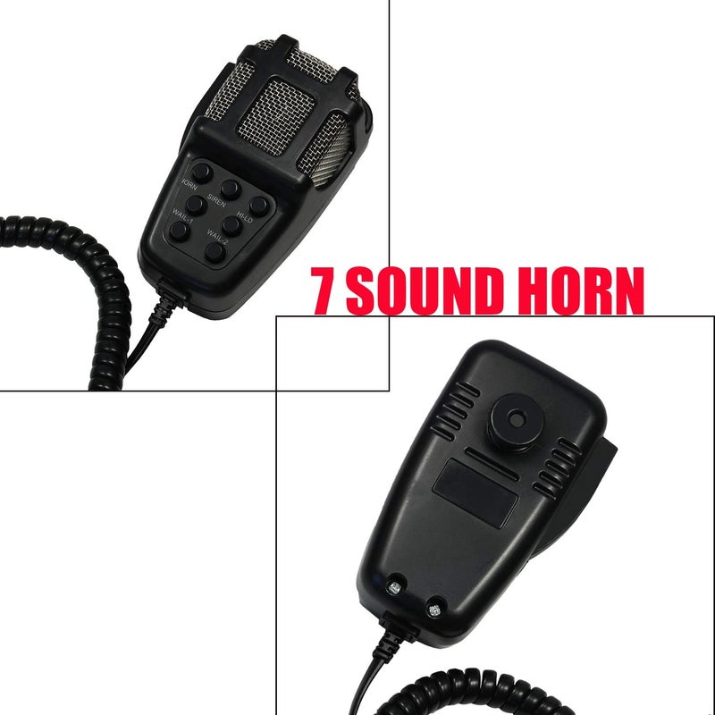 JDMSPEED Car Siren Horn 7 Tone Sound Siren Police Mic PA Speaker Car System Emergency with Microphone Amplifier-100W Emergency Sound Electric Horn-12V - Image 5